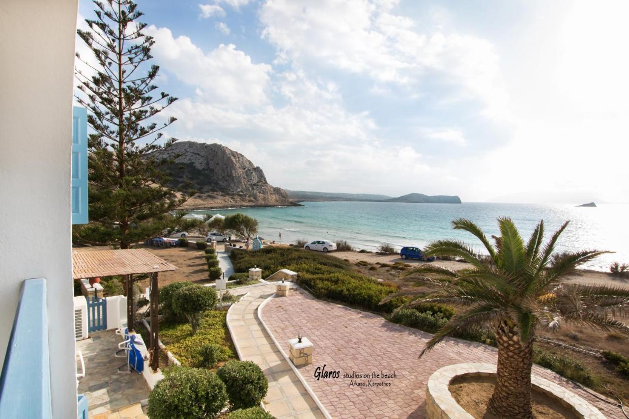 Glaros Luxury Studio On The Beach Apartment อาร์คาซา ภายนอก รูปภาพ